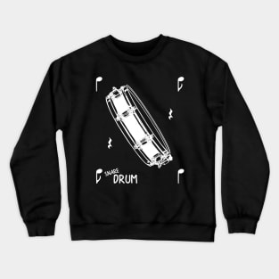 Musical Notes Snare Drum Crewneck Sweatshirt